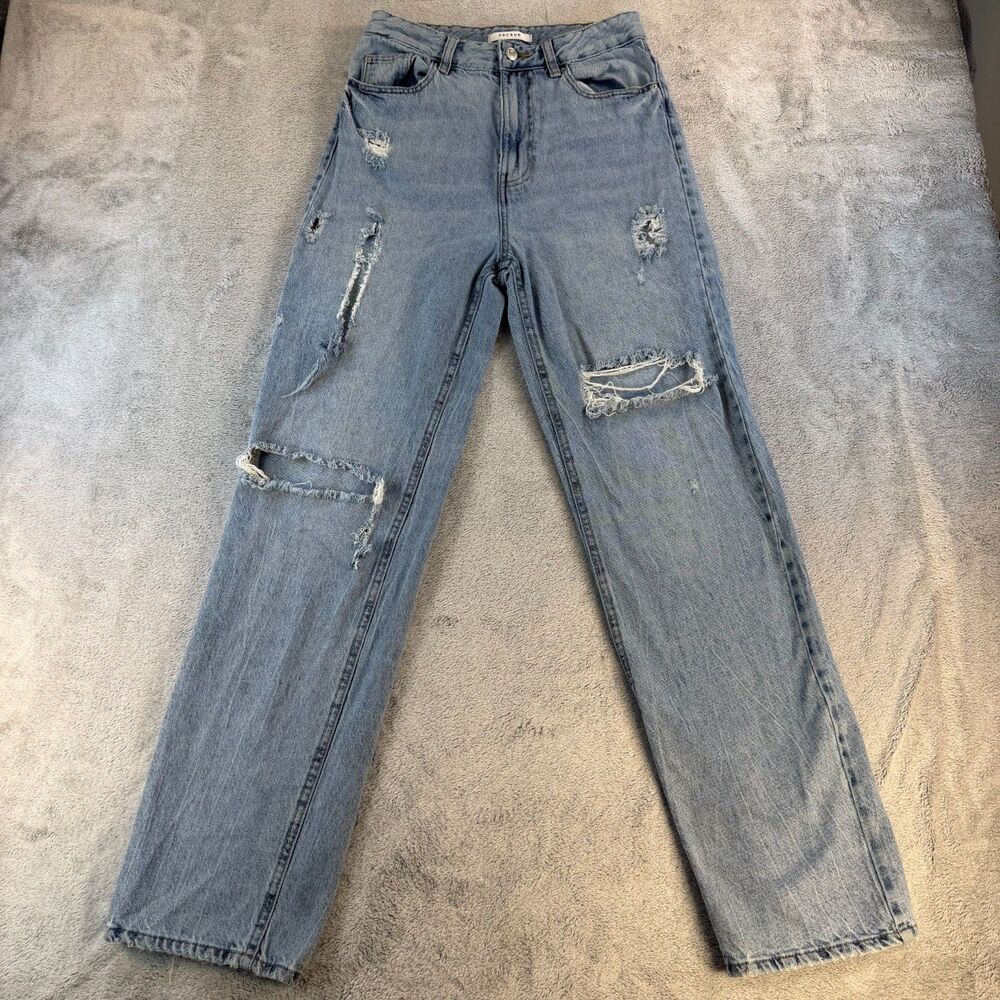 PacSun 90s Boyfriend Jeans Women 27 Distressed Ripped Light Wash